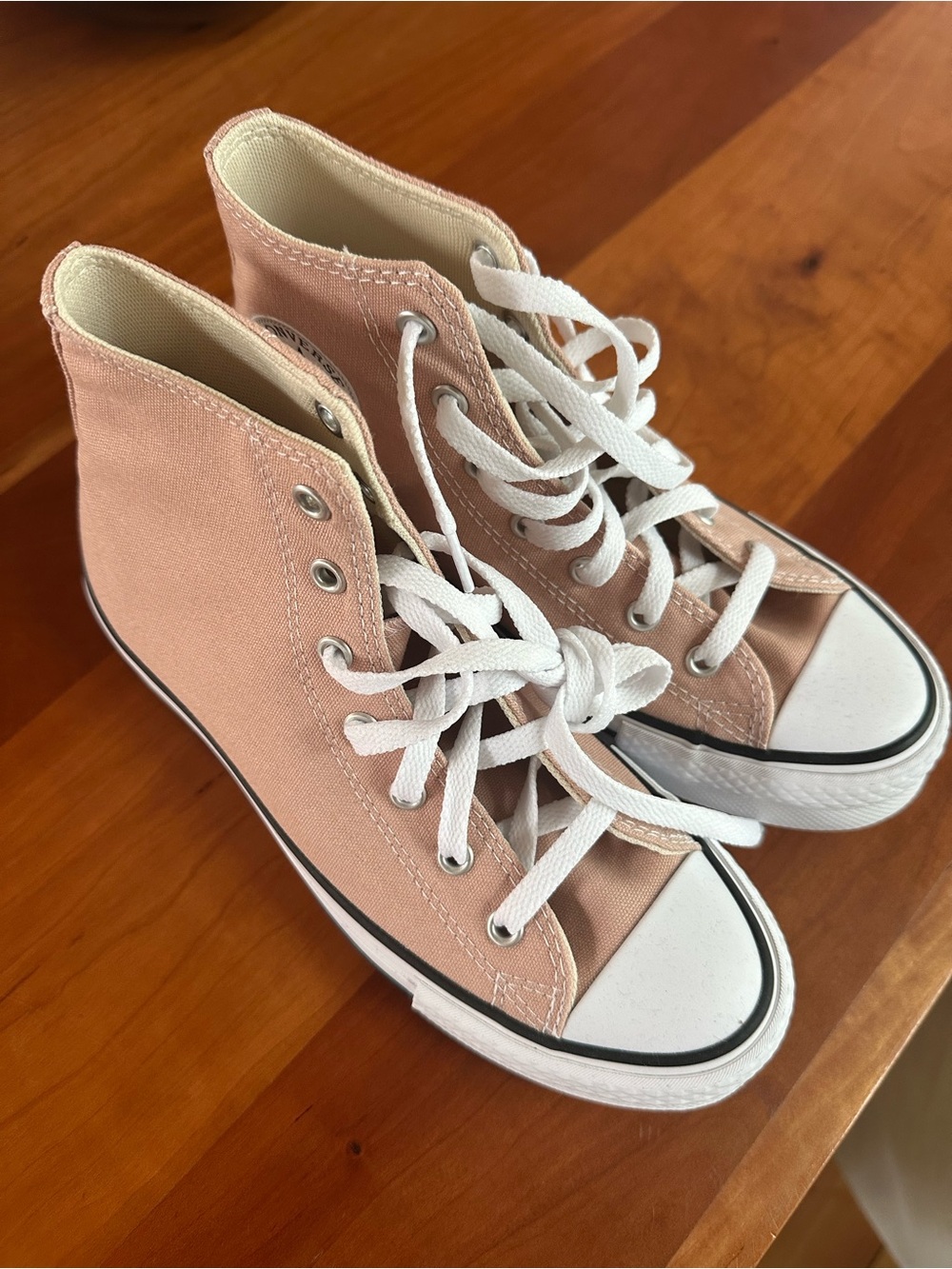 NWT Converse Tan High-Top Canvas Sneakers with White Trim